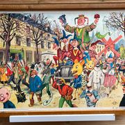 Affiche scène de vie - le carnaval - chez le tailleur - rossignol