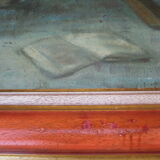 Tableau ancien, huile sur panneau, danseuse, signé garday