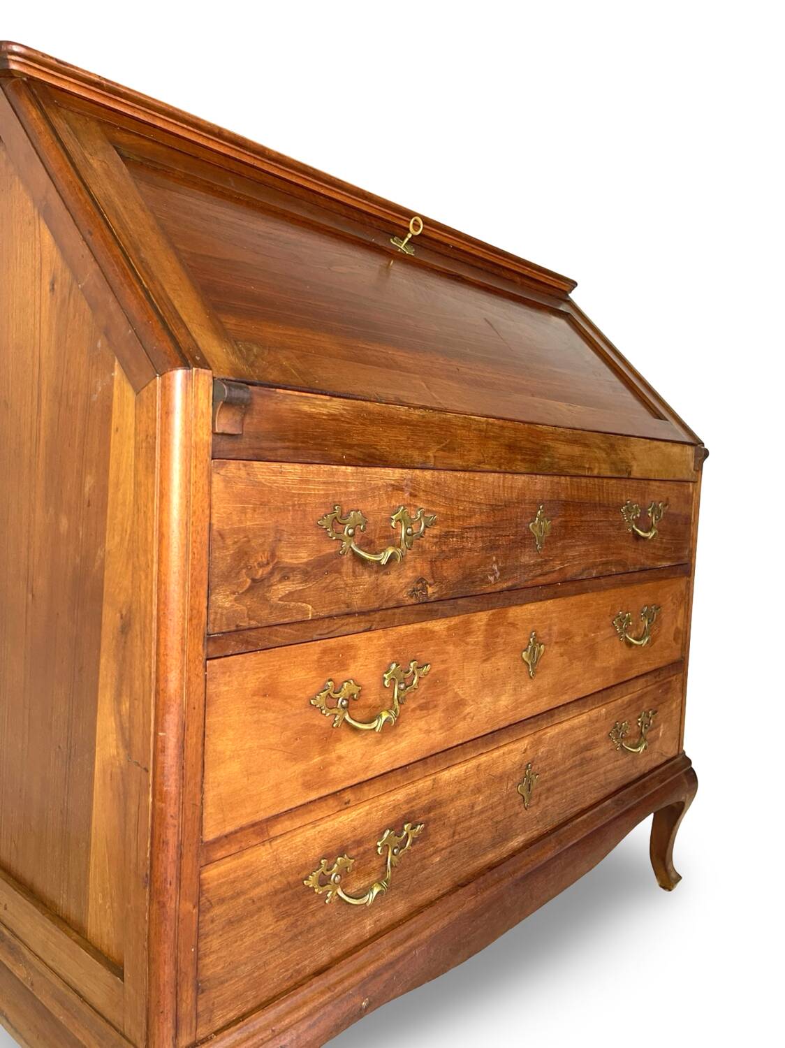 Antique Italian secrétaire in solid walnut, 1920s/1930s.