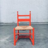Austrian Folk Art Rush Side Chair, 1970s