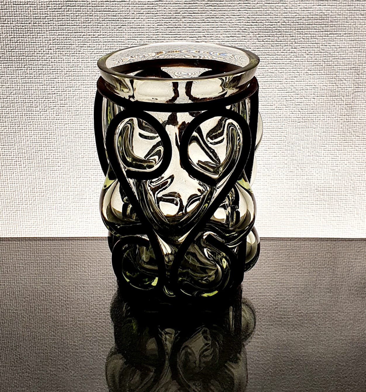 Vase ou bougeoir soufflé