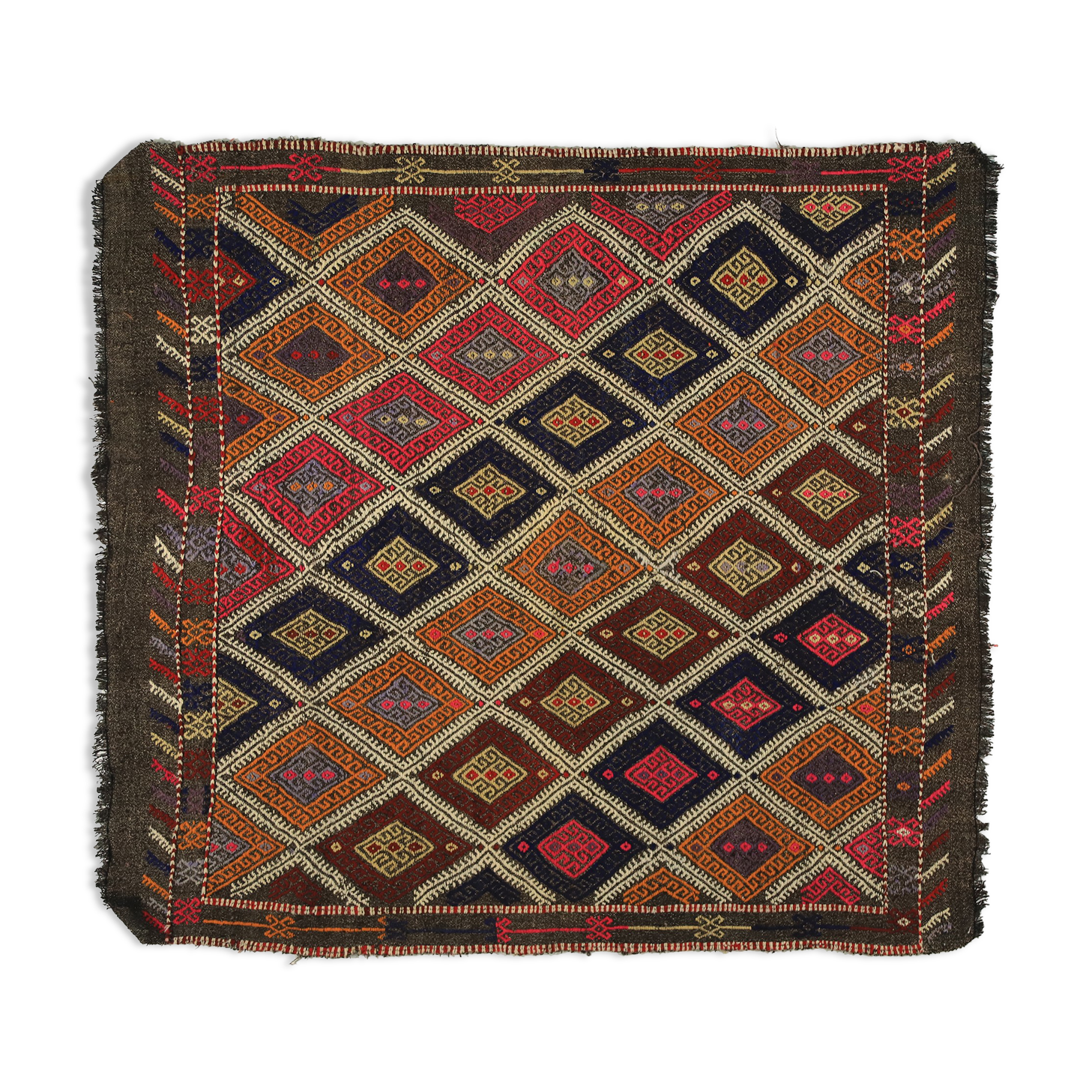 Anatolian handmade kilim rug 175 cm x 163 cm