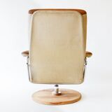 Leather armchair, chromed design, Germany,70