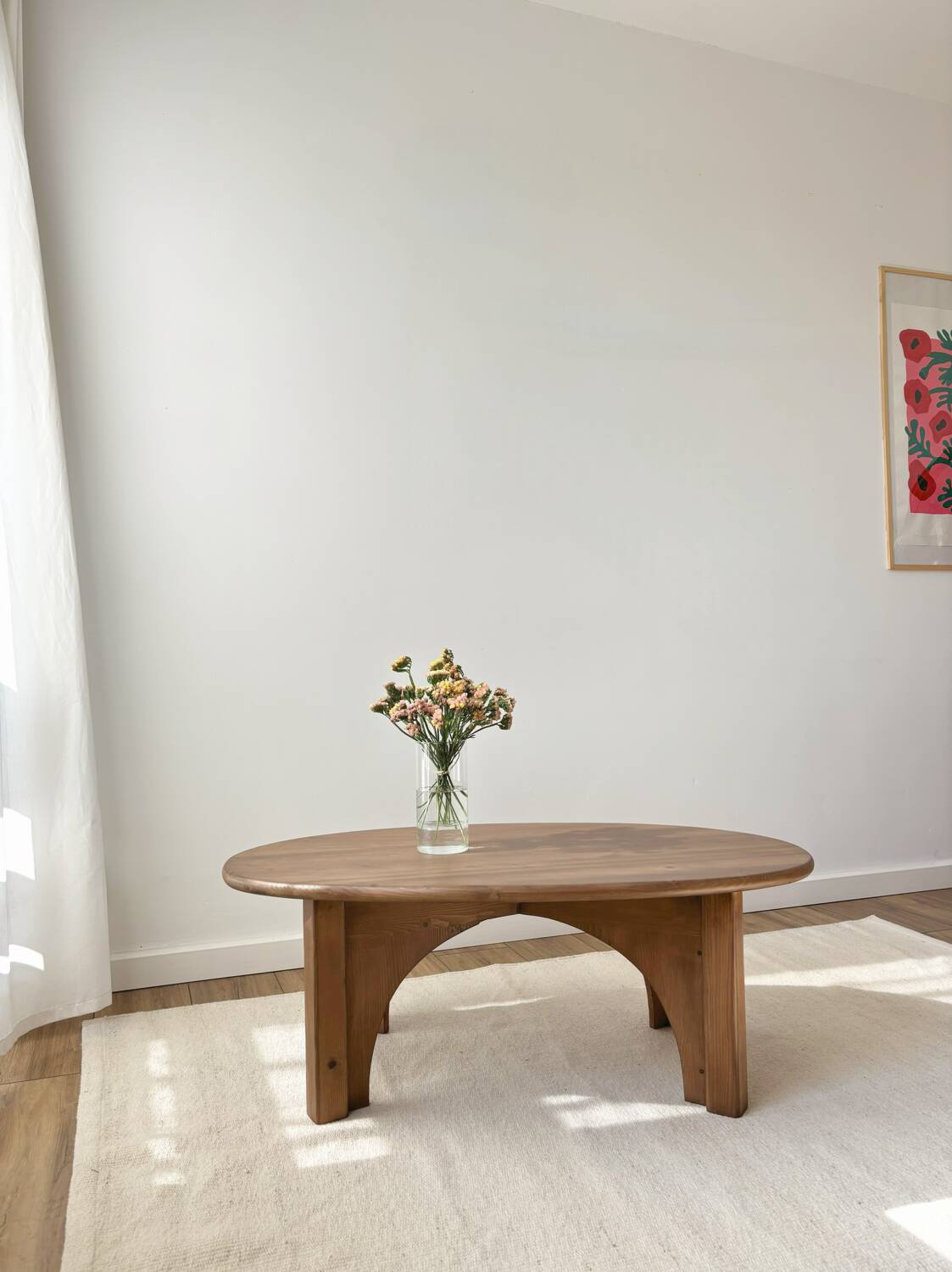 Renovated solid wood designer coffee table