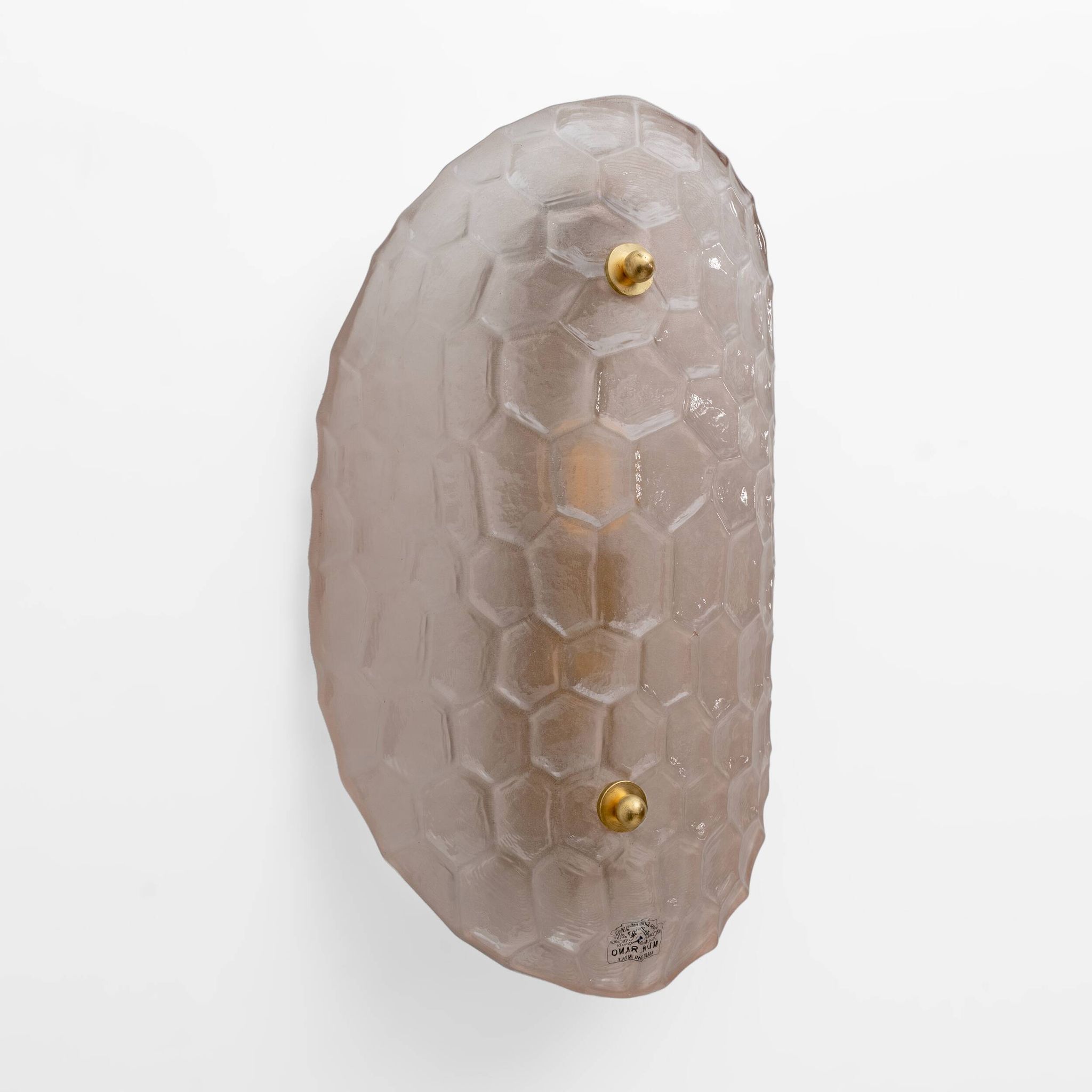 Pair of Modern Light Pink Murano Glass Sconces