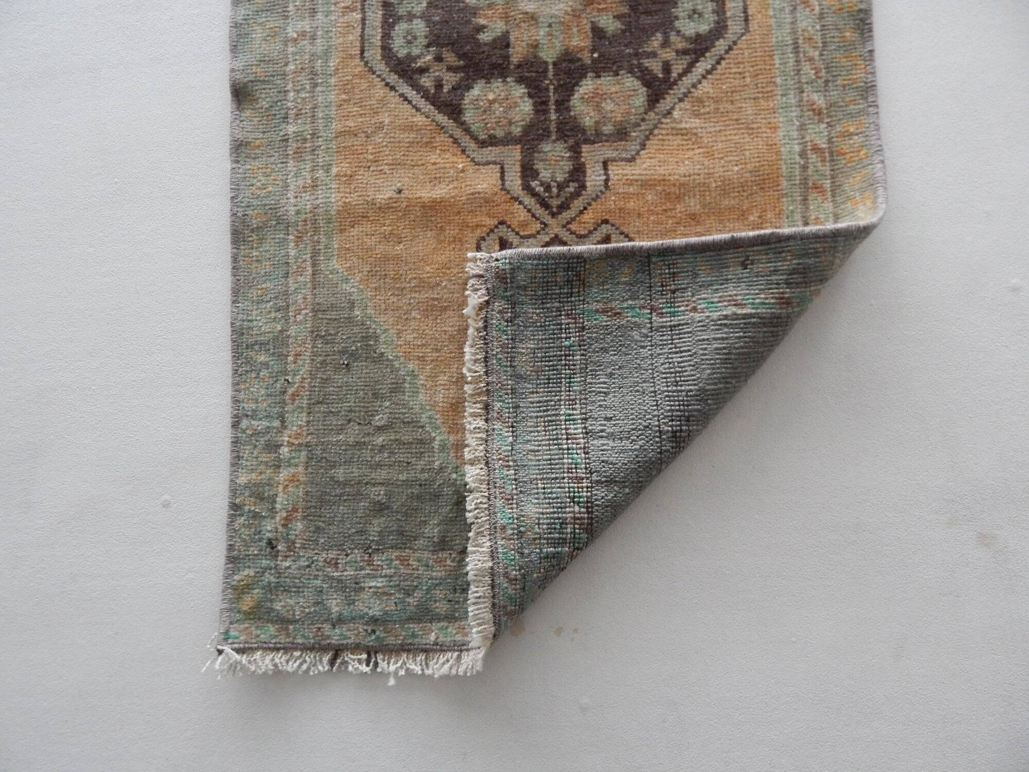 Tapis de couloir turc vintage 48x103 cm