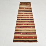 Handmade Wool Kilim Runner Rug, 70x258Cm