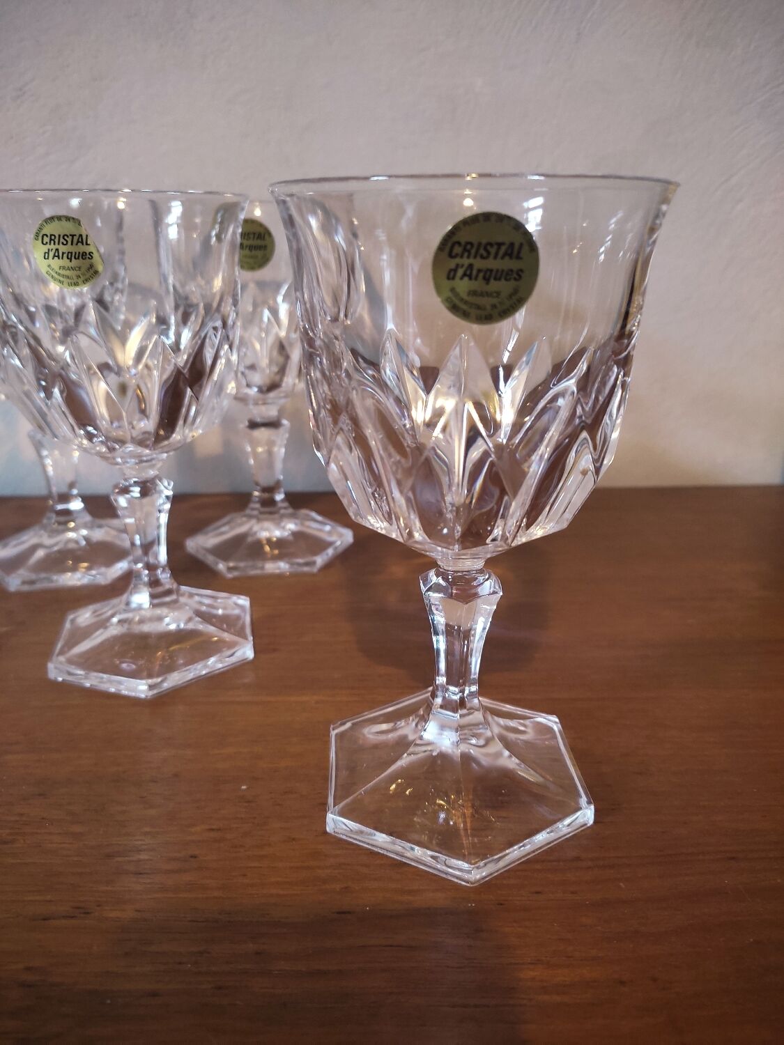 6 water glasses model Chaumont by crystal of Arques