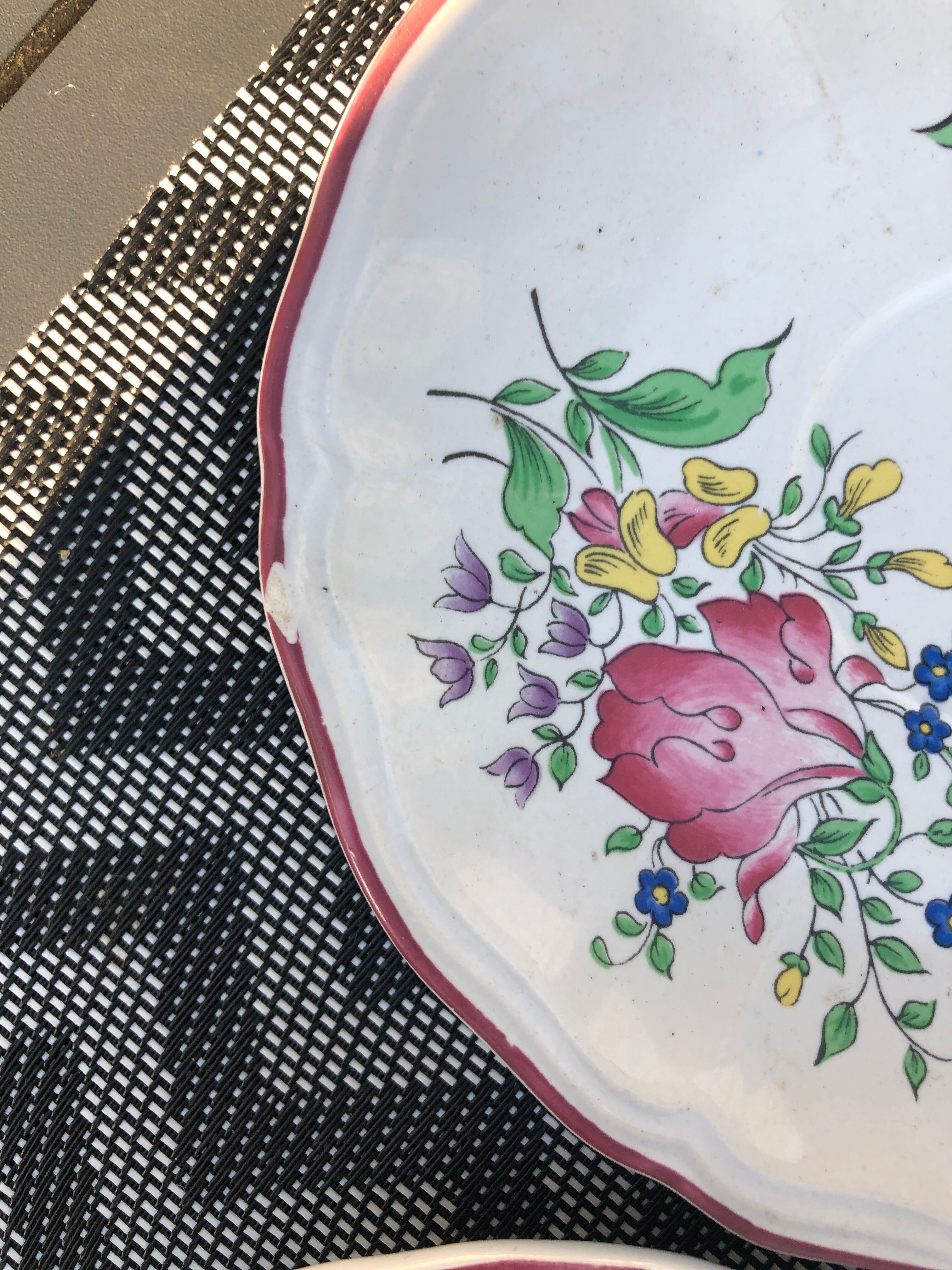 Lot de 5 soucoupes Luneville