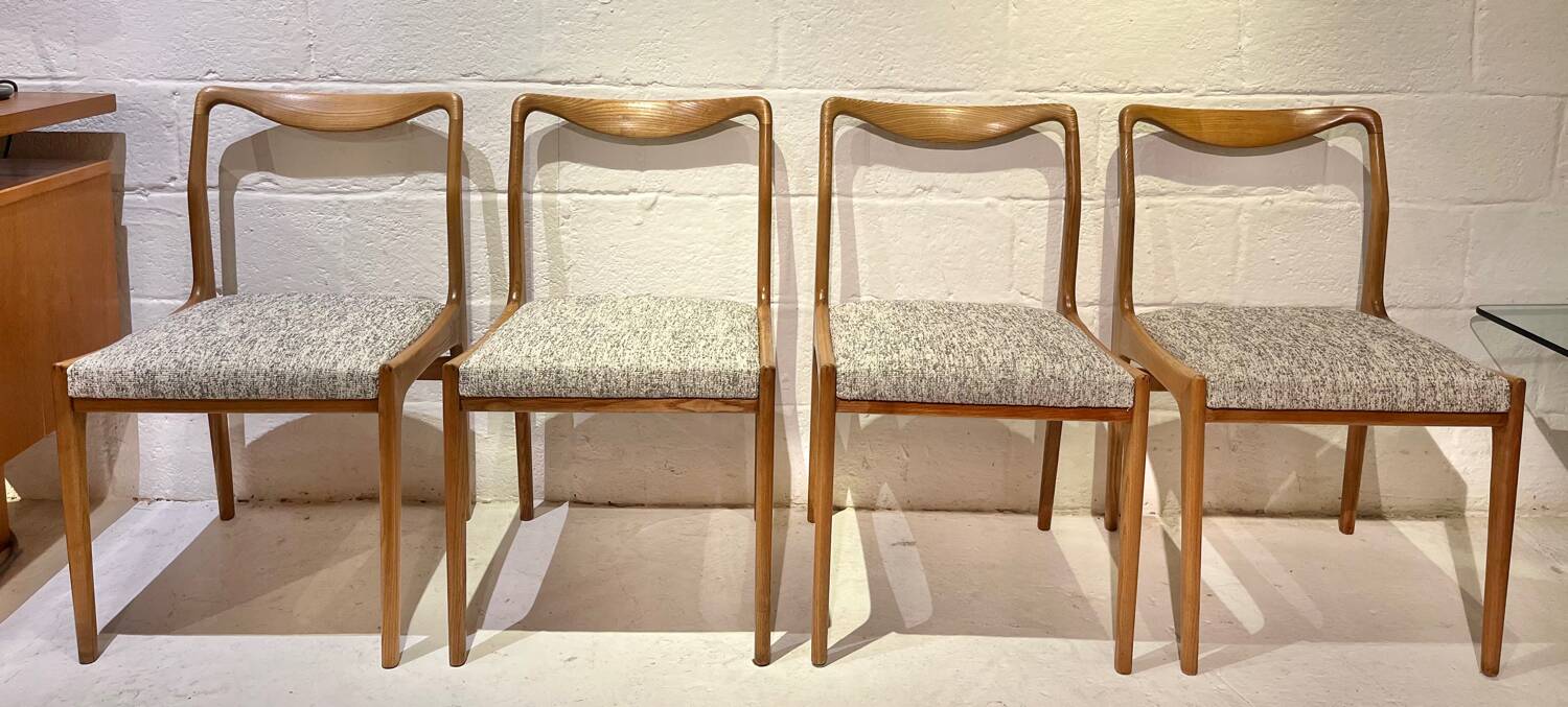 Série de 4 chaises vintage, 1960
