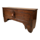 Old solid larch chest with front opening