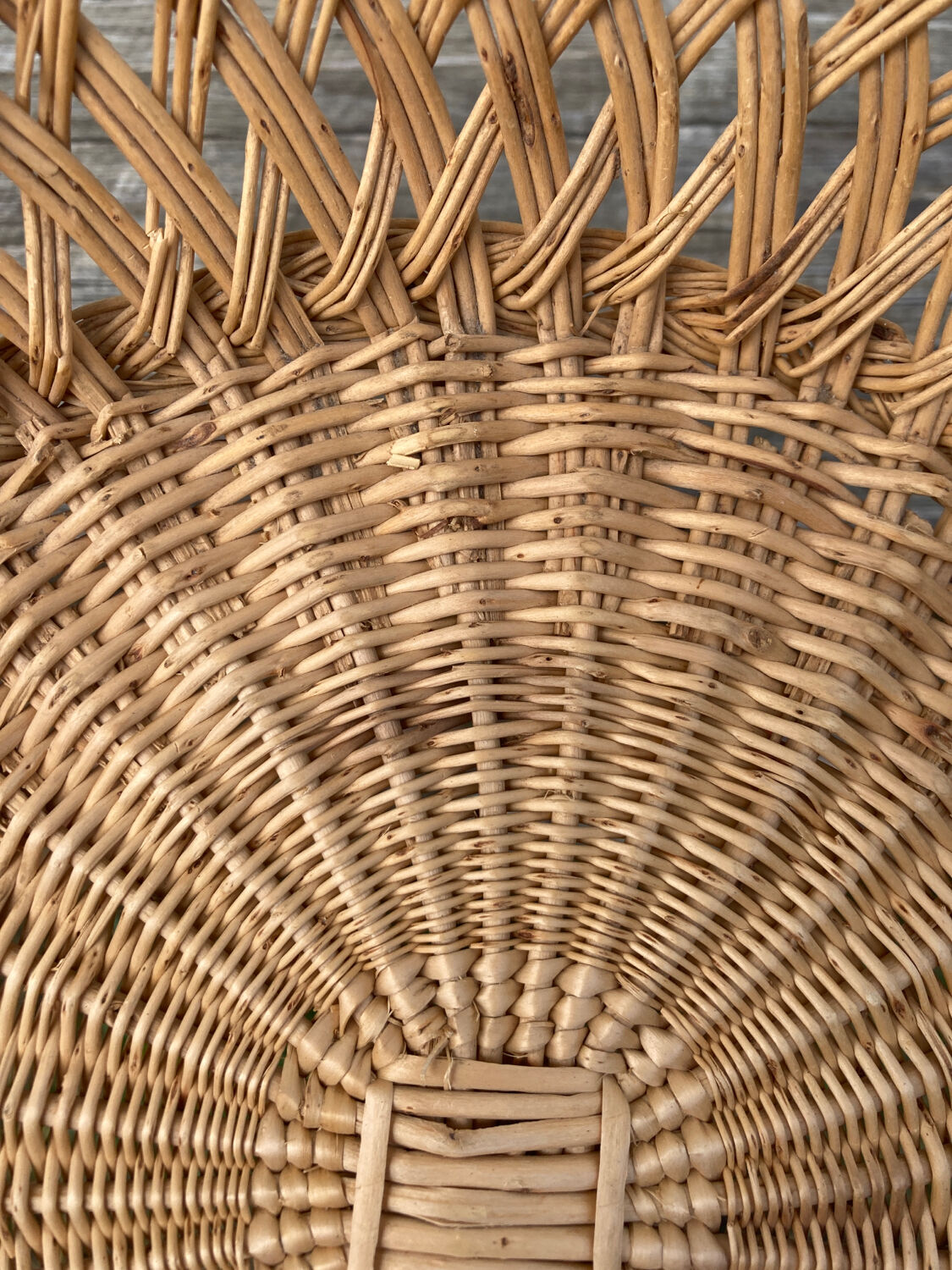 Rattan basket or vintage wicker braided or basket