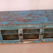 Old low sideboard, tv stand in original blue patina burmese teak