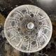 Bell with its vintage glass plate dimension: height -13cm- diameter plate -22.5cm-