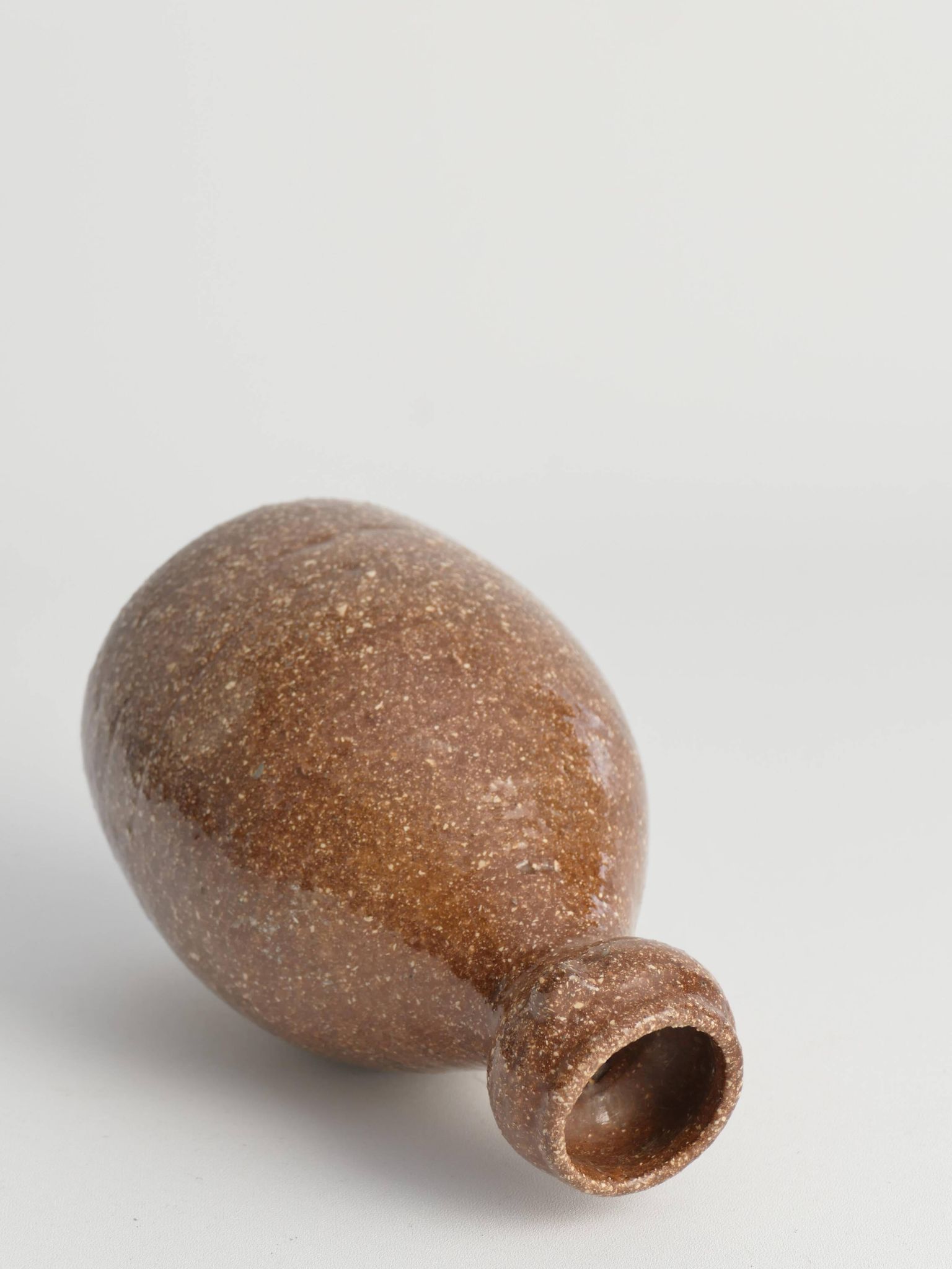 Japanese Shigaraki Inspired Handmade Stoneware Vase with Barnacle-Like Texture