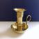 Large artisanal hand candle holder cellar rat gilded copper vintage atypical