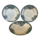 Trio of old Saint Amand narcissus model plates