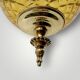 Suspension boule style Hollywood Regency en verre texturé et laiton doré