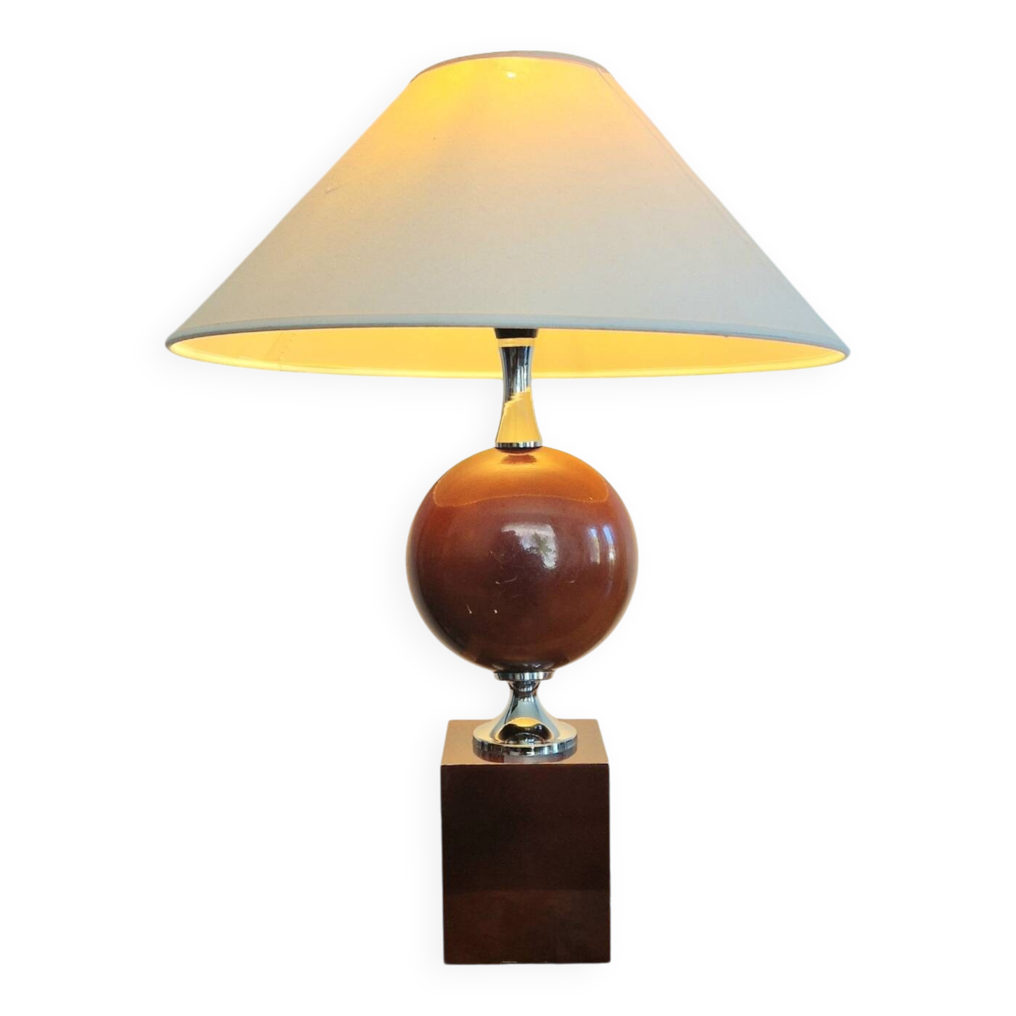 Barbier house lamp - Lacquered and chrome-plated metal - 1970s