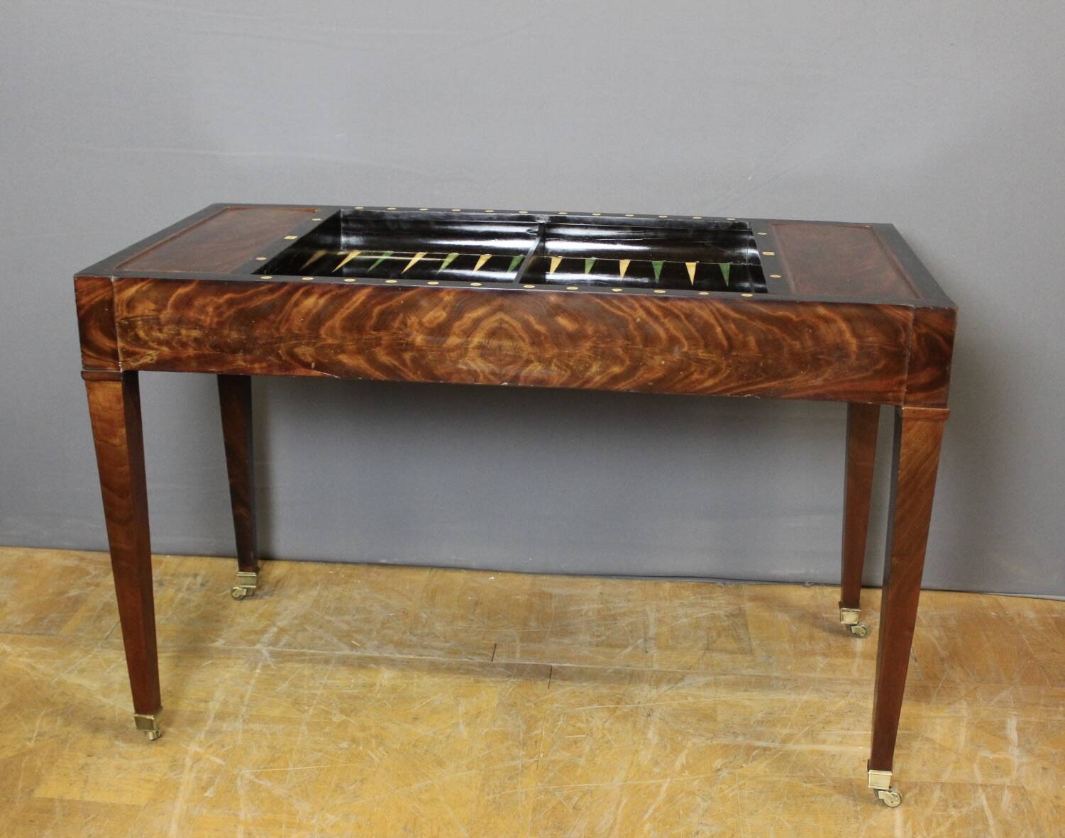 19th Century mahogany Tric Trac game table