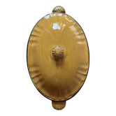 Plat soupière valflam taille M, vintage coloris moutarde
