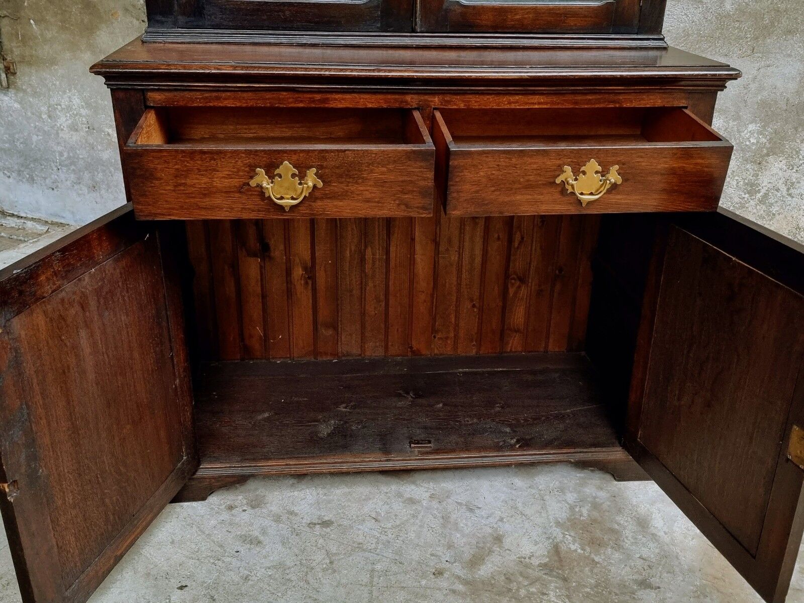Antique china cabinet oak display cabinet English kitchen cabinet