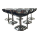 Series of 6 stainless steel ice cups by Letang Rémy 70s
