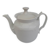 White earthenware teapot