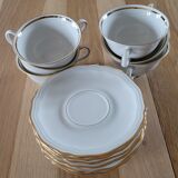 6 cups and saucers in Bavaria porcelain.