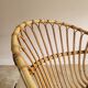 Fauteuil en rotin vintage