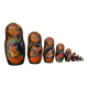 Series of 10 old Russian Matryoshka dolls