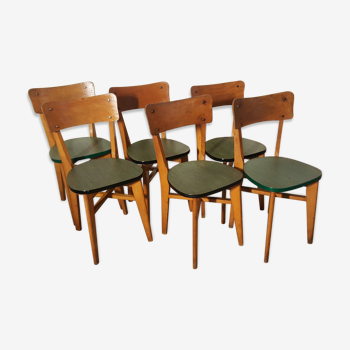 Set de 6 chaises 1950