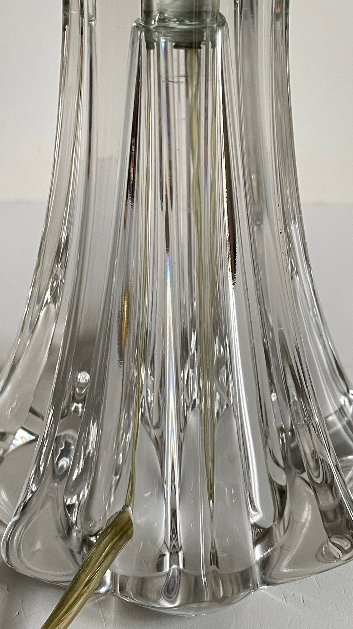 Art deco crystal star lamp base