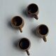 Lot de 4 mini tasses en céramique glacée