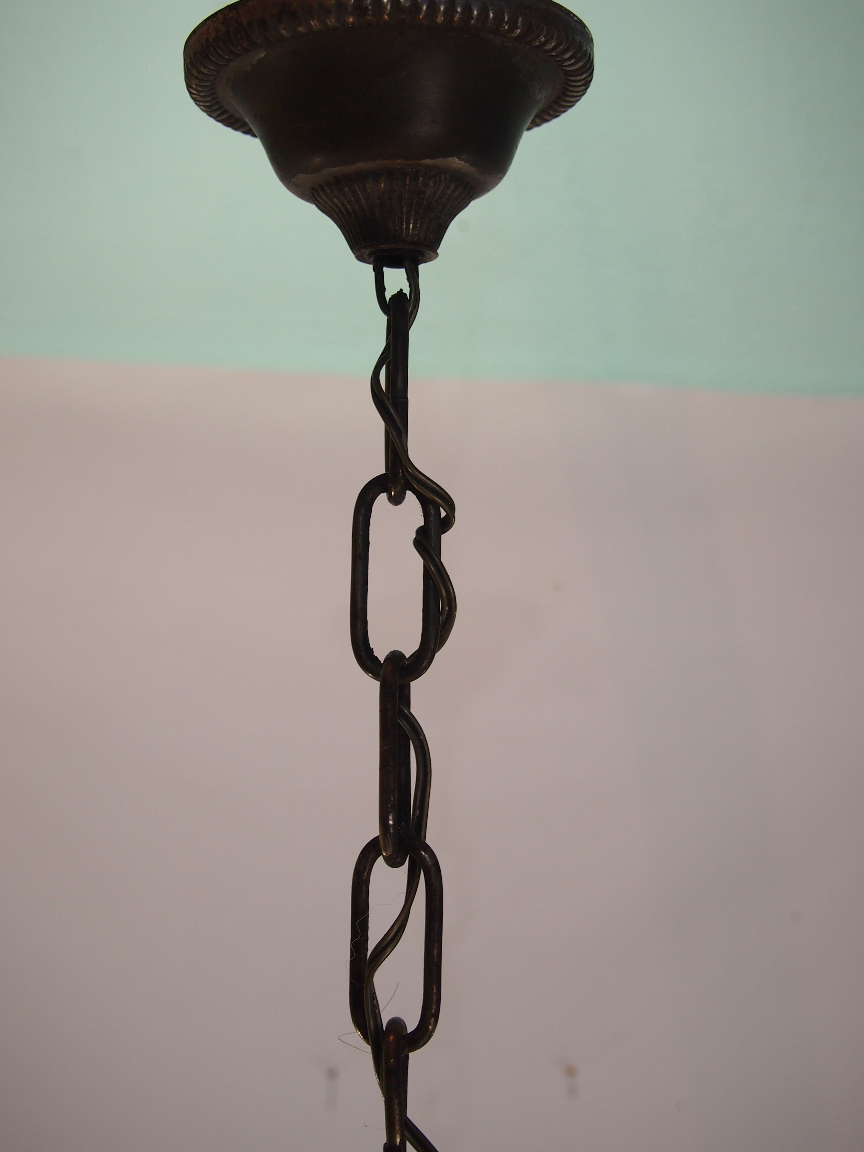 Suspension glass and ceramic /lampshade