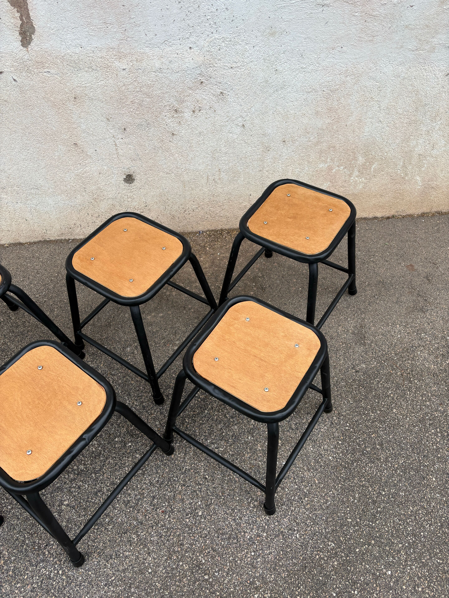 Set de 6 tabourets empilables
