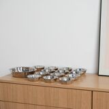 Set of stainless steel bowls, Italian design, 1980s, made in Italy