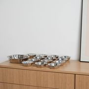 Set of stainless steel bowls, Italian design, 1980s, made in Italy