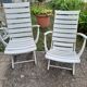 Paire de fauteuils de jardin bois