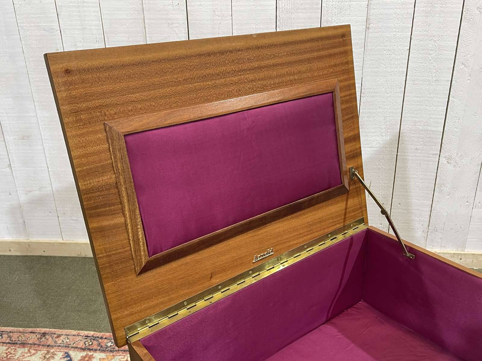 English mahogany sewing cabinet from the 1970s