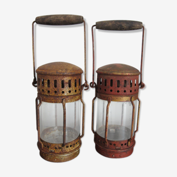 Set of two industrial lanterns