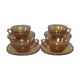 Set of 4 cups vintage vereco lunch