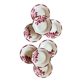 Lot de 8 assiettes creuses vintage, Jacky de Digoin