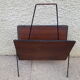 1960s wood/metal magazine holder