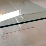 Glass and plexiglass coffee table 1970