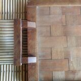 Plateau en bois tressé