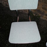 Pair of chrome chairs in formica Plastilux