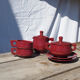 Art Deco Red Tea/Coffee Set