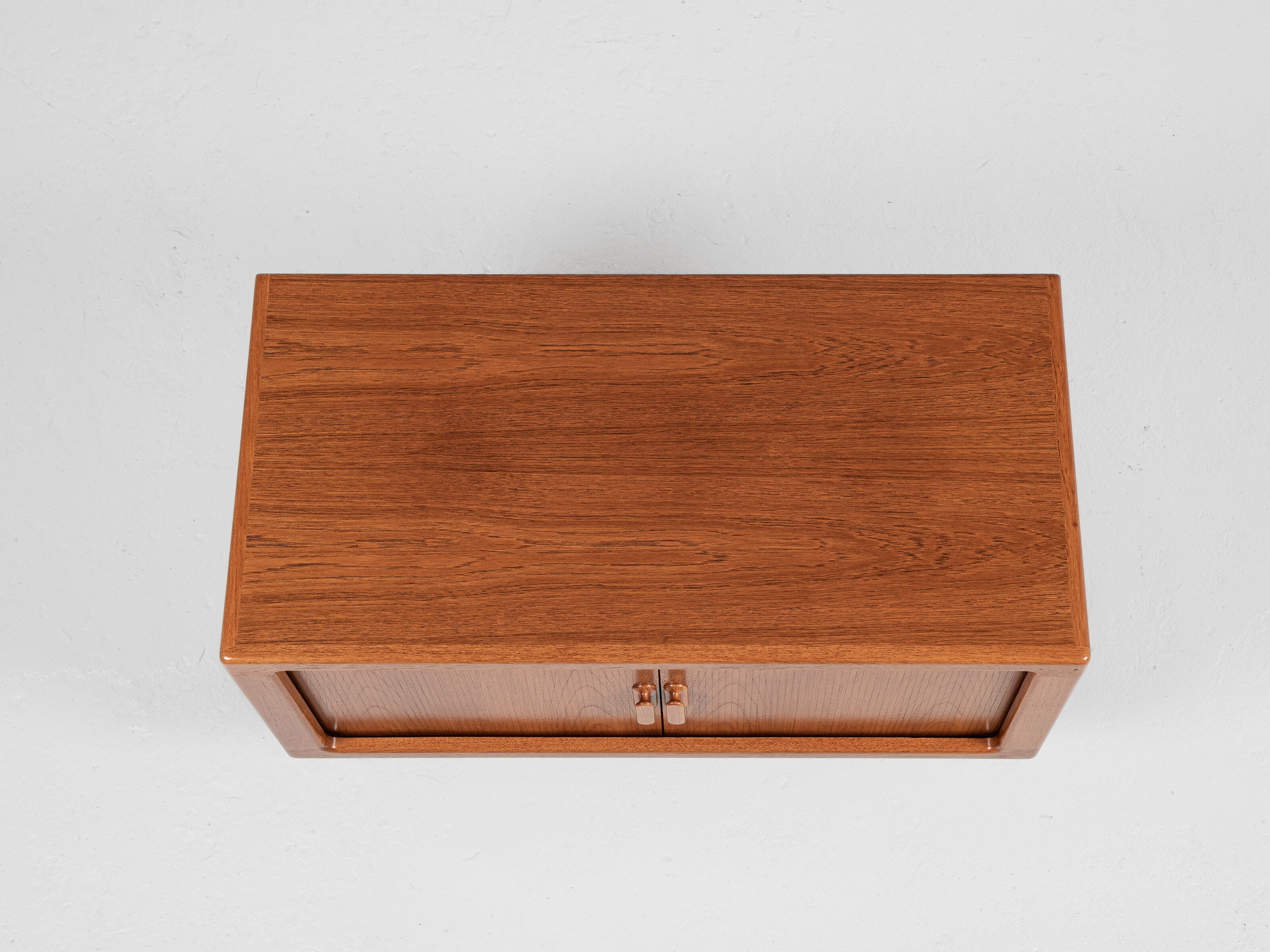 Midcentury Danish sideboard in teak with tambour doors by Dyrlund 1960s - metal legs