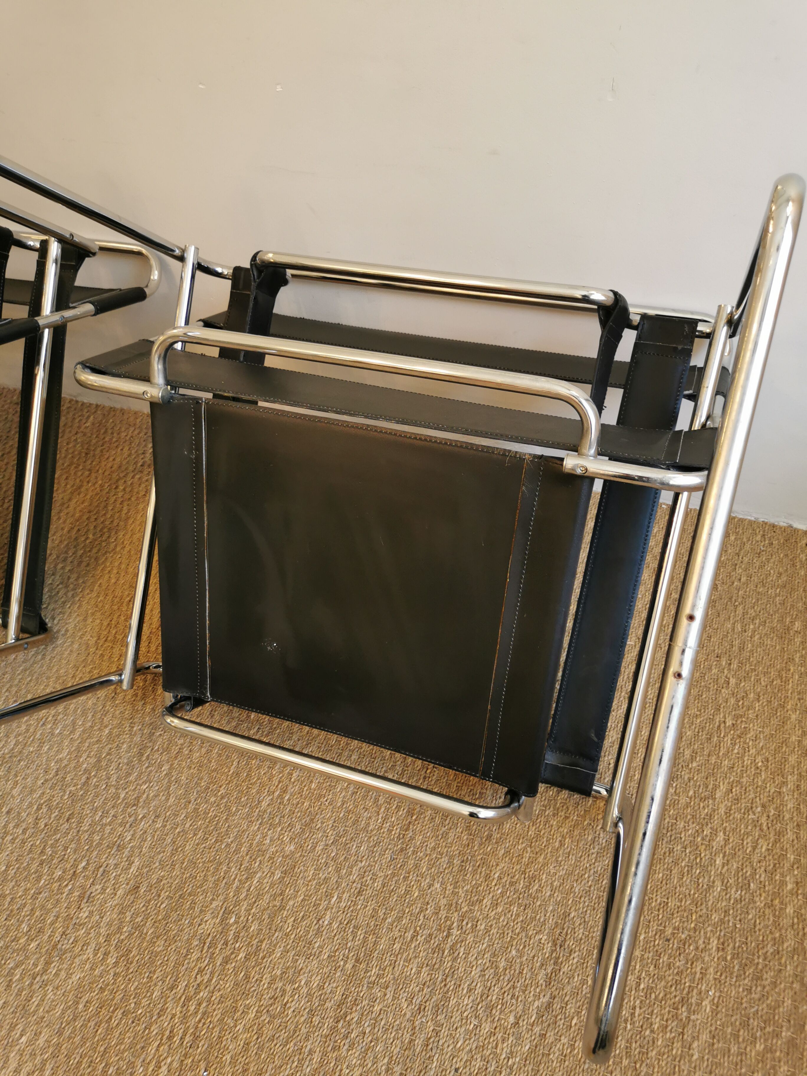 Armchairs design Vassily by Marcel Breuer Italian edition 80s